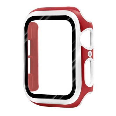 China Plating High Quality Custom Wholesale Cheap Watch Glass 7 45mm Apple Watch Case Case+Tempered Screen Protector Stainless Steel for sale