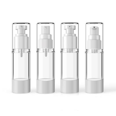 China Classical 30ml 50ml Round Transparent Plastic Airless Cosmetic Pump Bottle for sale