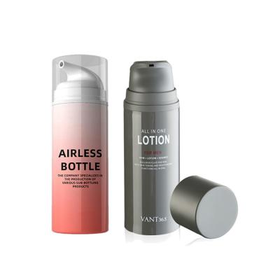 China 100 ml 150 ml Round Shape White  PP Cosmetic Airless Bottle with Pump for Cream for sale