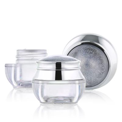 China Plastikkosmetischer acrylsauerCremetiegel 10ml 30ml für Skincare zu verkaufen