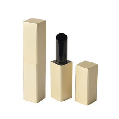 China Populäres Quadrat-geformter leerer Metallmagnet Matte Gold Lipstick Tube zu verkaufen