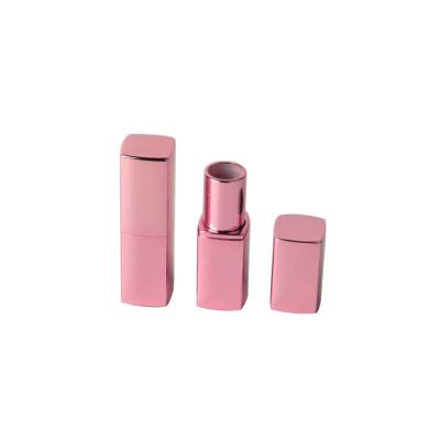 China Luxus-Lippenstift-Rohr-Aluminium 2g Rose Gold Glossy Square Mini leeres zu verkaufen