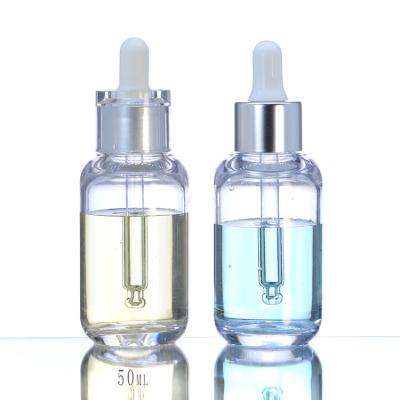 China 15ml 30ml ringsum transparente kosmetische Serum-Flasche PETG mit Tropfenzähler zu verkaufen