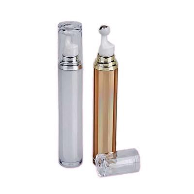 China Luxus-Gold 15ml ringsum die Plastikrollen-Flasche, die für Augen-Creme verpackt zu verkaufen