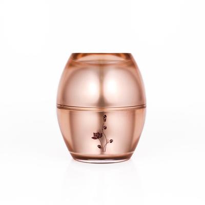 China Fancy 15 g 50 ml Unique Round Shaped Clear Acrylic Cosmetic Day Cream Jar for sale