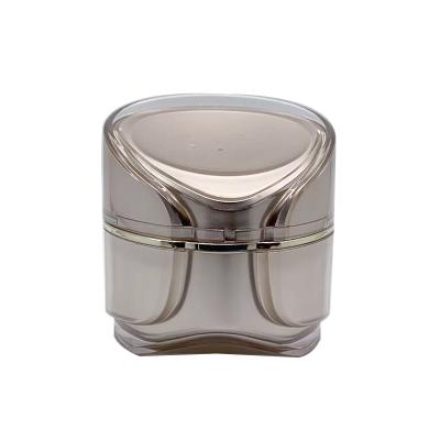 China PMMA 30g 50ml Skincare Empty Plastic Cream Jar With Screw Lid for sale