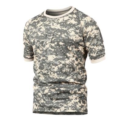 China QUICK DRY Outdoor Military Round Collar Camouflage Summer Short Sleeve T-Shirt for sale