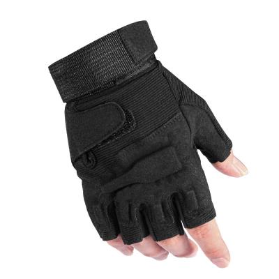 China Lightweight Tactical Goods Nylon Non-slip Hawk Half Mittens Black Breathable Protection for sale