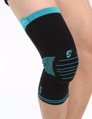 China Comfortable Spandex Compression Knee Sleeve Support Flat Knitting Knee Brace for sale