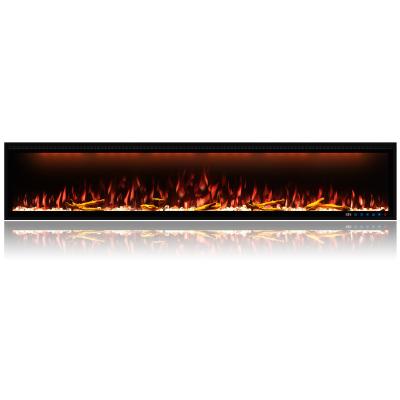 China 13 Colors Luxstar 88 Inch Fireplaces Wall Mounted Built-In Electric Indoor Safety Heaters Thermal Break Device with LED Light for sale