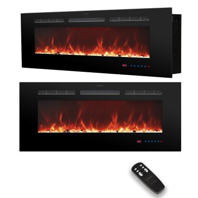 China LED Flame Lights Luxstar 36 Inch Recessed Wall Mounted Electric LED Fireplace With Real Flame Effect for sale