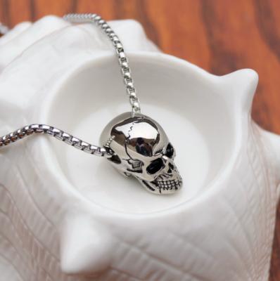 China XUNBEI Hip Hop Fashion Skull Halloween Chain Stainless Steel Necklaces Punk Jewelry for sale