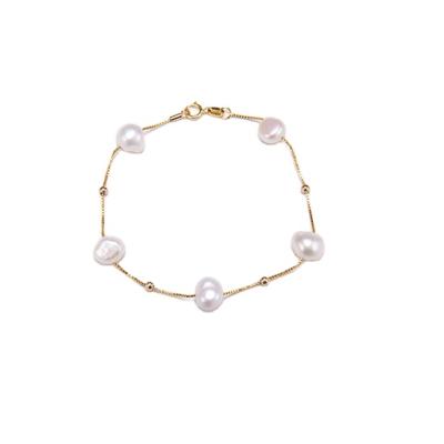 China DIY CLASSIC CLASSIC Handmade White Freshwater Pearl Necklace 925 Sterling Silver Floating Pearl Necklace for Women for sale