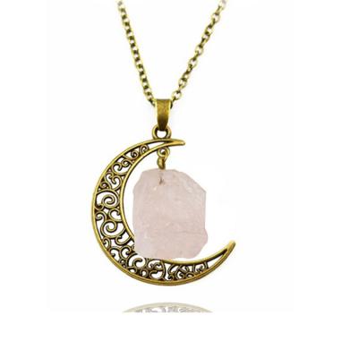 China 2022 XUNBEI Korea Popular Wholesale Jewelry Fashion Environmentally Friendly Trendy Moon Necklace for sale