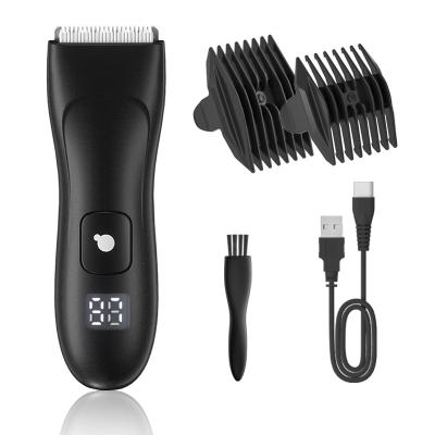 China Professional Ceramic Haircut Kit Men Rechargeable LED Display Men's Groin Hair Clippers Cordless Hair Trimmer for sale