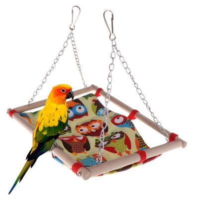 China Viable Onpiece Bird Hammock Swing Hanging Toy Pet Parrot Nest Hammock Cage Hamster House for sale