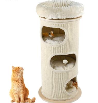 China Viable Sisalbucket Climbingframe Villa Cat Treehouse Nest for sale