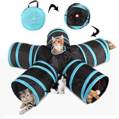 China Cat Tunnel Viable 5 Way Indoor Outdoor Waterproof Exercising Portable Guinea Pigs Rabbits Dogs Accessories Easy To Carry Play Toy Funny for sale