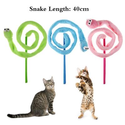 China Interactive Colors Cat Teaser Catnip Toy Plush Toy Catnip Toy Pet Kitten Cat Cartoon Noise Undamaged Snake Interactive Colors for sale