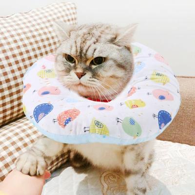 China Cat Recovery Collar Soft Adjustable Cone Viable For Cat Head Wound Healing Protective Cone After Surgery Elizabethan Collars for sale