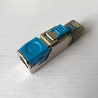 China PINNUO Cat7 RJ45 8P8C Factory Price Network Connector Toolless Modular Field Termination Shielded Plug for sale