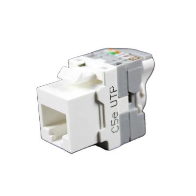 China UL94V-2 PC Factory Wholesale Cheap Cat5e Rotate Toolless Keystone Jack,RJ45 CAT5E UTP Toolless Jack Module Rotate Keystone for sale