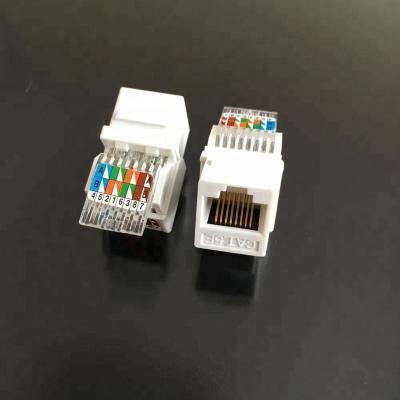 China RJ45 Structure Cabling System Toolless 90 Degree UTP Keystone Jack Cat 5e Female Connector for sale