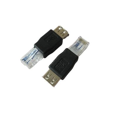 China Microwave USB AF Female to RJ45 Male Adapter USB 2.0 Female to RJ45 Male for sale