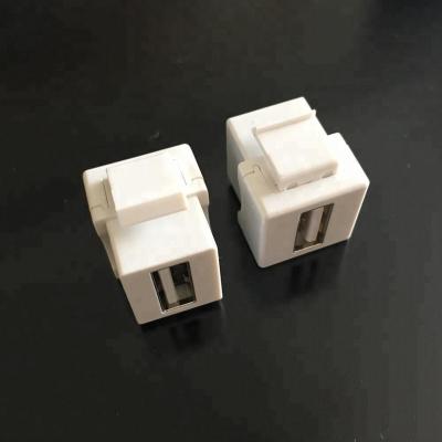 China audio & Body USB 2.0 Keystone Video Jack Female To Female Connector Short Coupler for sale