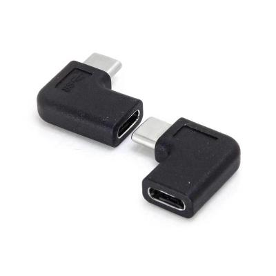 China Power USB 3.1 Right and Left 90 Degree C Male 90 Degree USB to Male Female Angled Adapter Type-C, to Female Extension Adapter for sale