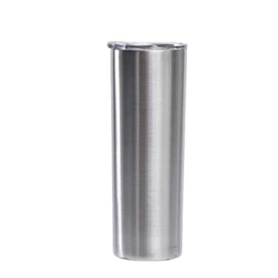 China Viable Gift 20oz Sublimation Food Grade Stainless Steel Straight Tumblers With Straw And Lid for sale