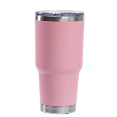 China 30oz Sustainable Curve Tumbler Double Walled Vacuum Insulated Stainless Steel Water Bottle Coffee Mug With Lid for sale