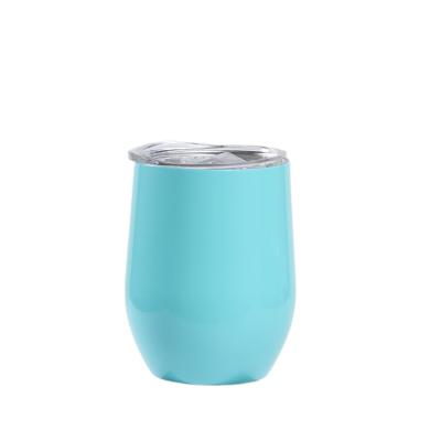 China Viable Wholesale Customized 304 Stainless Steel Eggshell 12oz Tumbler Insulated Wine Mugs for sale