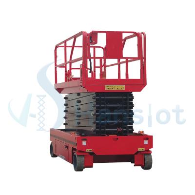 China Overhead Battery Operated Hydraulic Self Propelled Warehouse Works Construction Platform Lift Electric Scissor Lift for Painting for sale