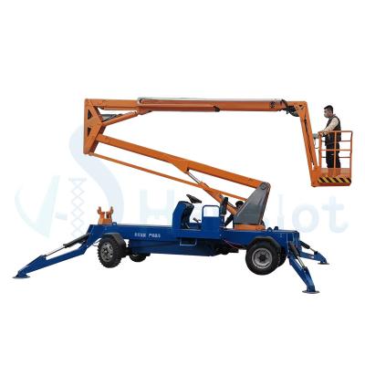 China Cheap Articulating Platform 360 Rotation 8-22m Boom Lift Tables Electric Towable Boom Lift Aerial Work Platform for sale