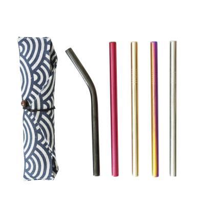 China Eco Sustainable Reusable Customized Colorful Stainless Steel Boba Metal Drinking Straw for sale