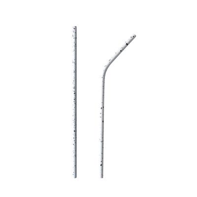 China Sustainable sus 304 white special metal painting stainless steel reusable drinking straw for sale