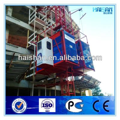 China 2ton Rack And Pinion Building Construction Hoist 2*2000KG for sale