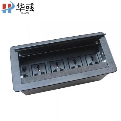 China Factory Direct Selling USB Power Outlet Kitchen Electrical Switch Socket Commercial Embedded Conference Room Flip Desktop Power Socket for sale