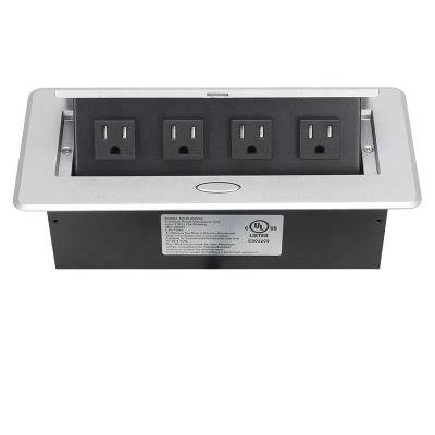 China Trade Conference Concealed Table Power Outlets US Office Pop Up Socket 4 USA Office Outlets Wire Outlet for sale