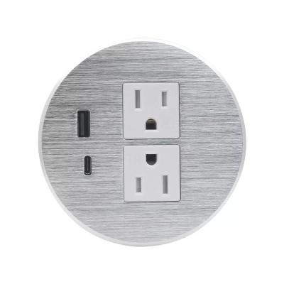 China Commercial Hot Selling High Quality Conference Desk Round Multi Extension Socket DC Socket for sale