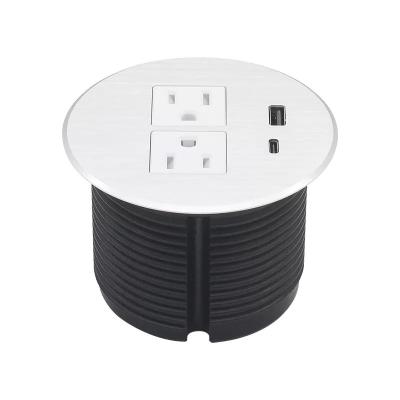 China High Quality Commercial Wholesale Smart Office Sofa Round Grommet Multi Plug Desk Socket for sale