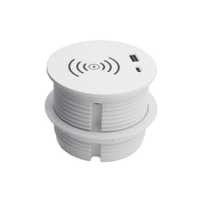 China Residential / General Purpose Wholesale Multi Functional Office Recessed Outlet Round Radio Charging Power Sockets for sale