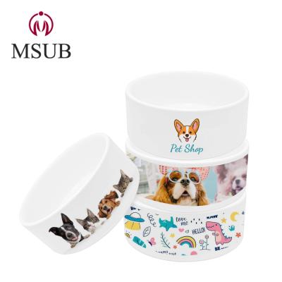 China viable HOT! custom sublimation printing promotional dog bowl printing pet feeder in sale dog bowls for sale