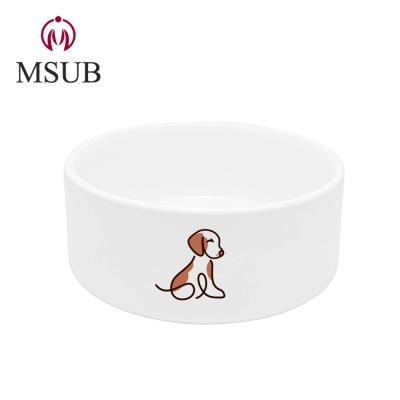 China Sustainable Sublimation Blanks White Ceramic Bowl Dog Sublimation Ceramic Bowl for sale