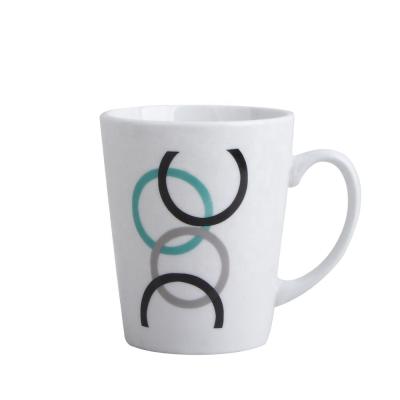 China Viable Shape 12oz Conical Mug Sublimation Ceramic Mugs Coated Mug Custom Logo Accepted for sale