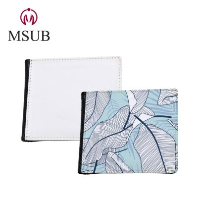 China Waterproof Sublimation Masks Custom Leather Wallet Womens Sublimation Wallet Leather Blank Men's Wallets for sale