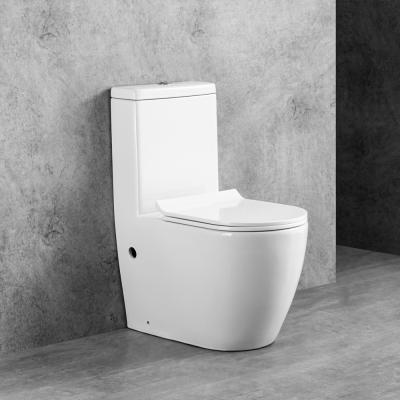 China Double-Flow China Sanitary Ware Gravity Flushing One Piece Large Toilet for sale