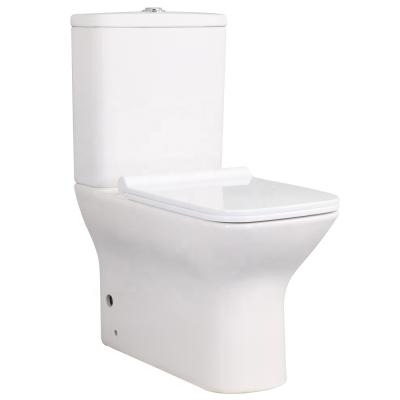 China Double-Flow Square Frameless Disabled Toilet P Ceramic Trap Public Toilet for sale