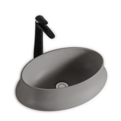 China Modern China Art New Design Countertop Cement Vanity Basin Sink for sale